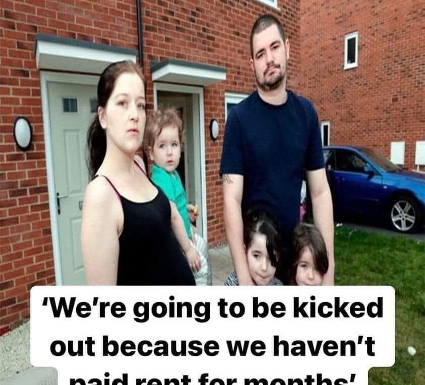 Family of five on Universal Credit face eviction over unpaid rent