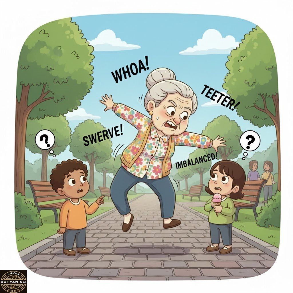 May be an image of ‎child and ‎text that says '‎WHOA! TEETER! SWERVE! ? IMBALANCED! IMBALANCED! sih, JHE SU BUFYAN ALI ي‎'‎‎